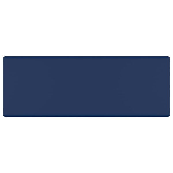 vidaXL Luksuri&oslash;s servant overl&oslash;p firkantet m&oslash;rkebl&aring; 41x41 cm keramisk