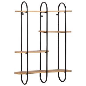 vidaXL Vegghylle 90x20x116,5 cm grovt heltre mangotre