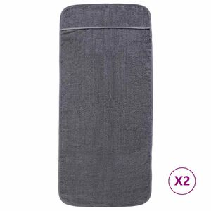 vidaXL Strandh&aring;ndkl&aelig;r 2 stk antrasitt 60x135 cm stoff 400 GSM