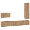 vidaXL TV-benksett med skuff 4 pcs Artisan Eik Konstruert tre