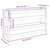 vidaXL Plantekasse svart 112x25x66 cm heltre furu
