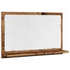 vidaXL Baderomshylle med speil gammelt tre 60x11x37 cm konstruert tre