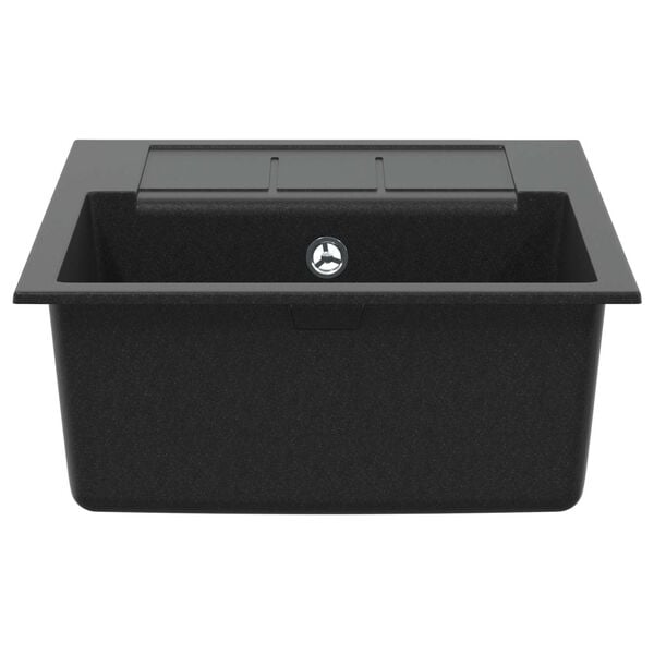 vidaXL Vask Svart 620 x 500 mm 80% kvarts og 20% harpiks