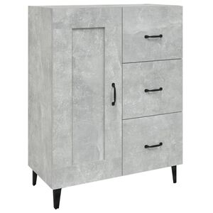 vidaXL Skjenk betonggr&aring; 69,5x34x90 cm konstruert tre