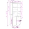 vidaXL Highboard gammelt tre 70x35x180 cm konstruert tre