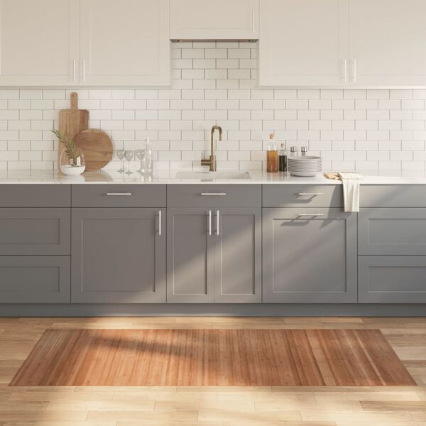 vidaXL Teppe rektangul&aelig;r naturell 80x200 cm bambus