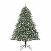 vidaXL Kunstig juletre med 300 LED gr&oslash;nn 210 cm PVC og plast og st&aring;l