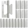 vidaXL Hingse 16 stk. 125 x 78 x 13 mm S&oslash;lv St&aring;l