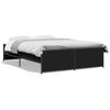 vidaXL Sengeramme svart 120x200 cm konstruert tre og metall
