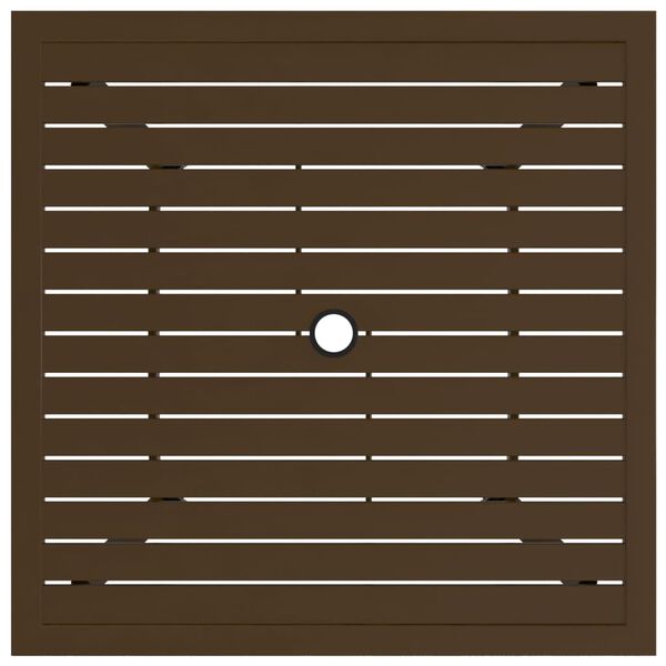 vidaXL Hagebord brun 81,5x81,5x72 cm stål