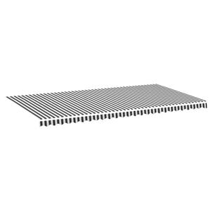 vidaXL Erstatningsduk for markise antrasitt og hvit 580x295 cm polyester