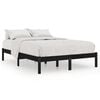 vidaXL Sengeramme svart heltre furu 120x200 cm