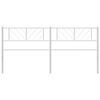 vidaXL Sengegavl i metall hvit 193 cm