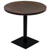 vidaXL Bistrobord MDF og st&aring;l rund 80x75 cm m&oslash;rk aske