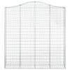 vidaXL Gabionkurver buede 6 stk 200x30x200/220 cm galvanisert jern