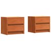 vidaXL Nattbord 2 stk. Vokset Brun 40 x 30.5 x 35.5 cm Furu