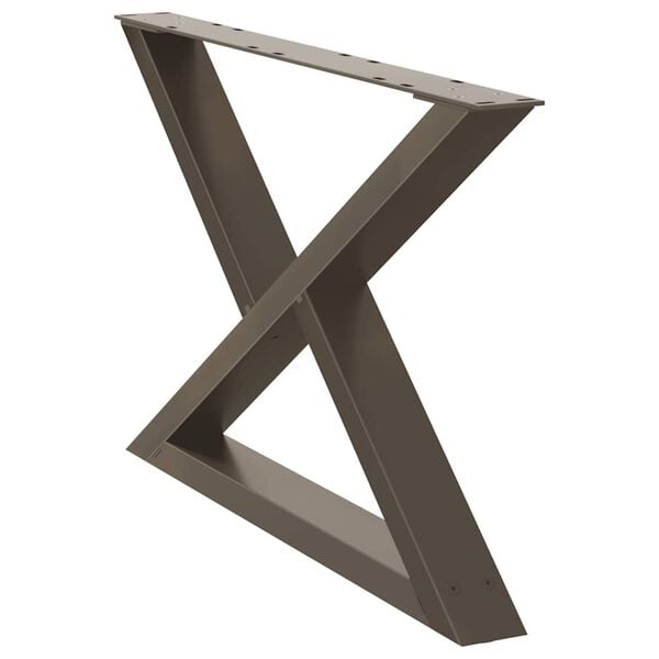 vidaXL Salongbordben 2 stk naturst&aring;l 70 x (42-43,3) cm st&aring;l