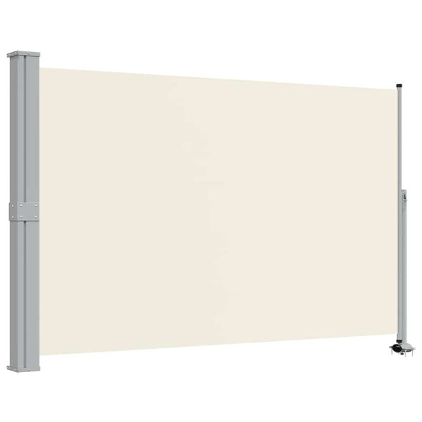 vidaXL Uttrekkbar sidemarkise 160 x 300 cm kremhvit