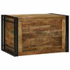 vidaXL Lagringsboks Brun og svart 80 x 50 x 50 cm Grov mango tre