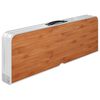 vidaXL Sammenleggbart campingbord med 2 benker aluminium brun