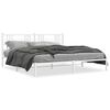 vidaXL Sengeramme i metall med hodegavl hvit 193x203 cm