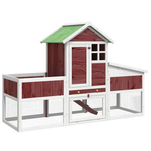 vidaXL Kaninbur mocca 170x63x113 cm heltre furu