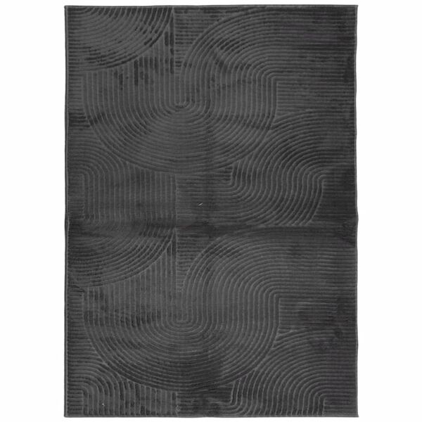 vidaXL Rug IZA kort luv skandinavisk utseende antrasitt 240x340 cm