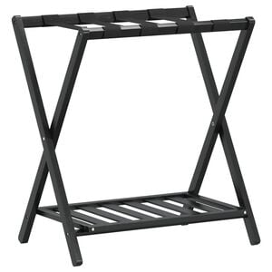 vidaXL Bagasjestativ svart 68x38x58 cm bambus