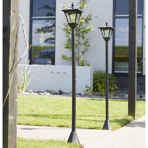 Luxform Soldrevet hagelampe LED Casablanca svart 31159