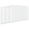 vidaXL Gabionkurver buede 7 stk 400x30x180/200 cm galvanisert jern
