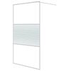 vidaXL Dusjvegg hvit 115x195 cm klart ESG-glass