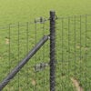vidaXL Gjerde med stolpe Grå 0,4 x 25 m Stål og PVC