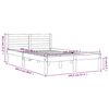 vidaXL Sengeramme uten madrass voksbrun 140x200 cm heltre furu