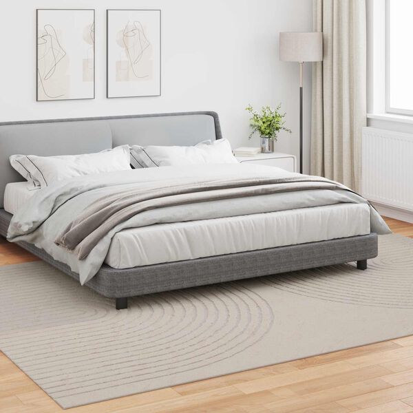 vidaXL Omr&aring;detepper Rektangul&aelig;r HUARTE Krem 340 x 240 cm Polyester