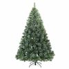 vidaXL Kunstig juletre med 300 LED med stativ gr&oslash;nn 210 cm PE og PVC