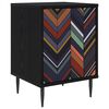 vidaXL Nattbordskap OMMEN Svart eik 36 x 33 x 51 cm Konstruert tre
