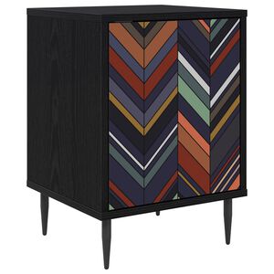 vidaXL Nattbordskap OMMEN Svart eik 36 x 33 x 51 cm Konstruert tre