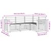 vidaXL Sofasett 4 pcs Naturlig Solid akasietre