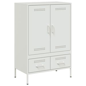 vidaXL Highboard hvit 68x39x101,5 cm st&aring;l