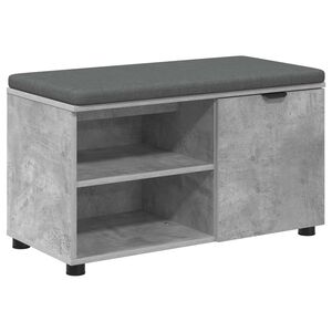 vidaXL Gangbenk BetongGr&aring; 80 x 38 x 46 cm Konstruert treverk og stoff