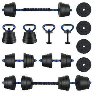vidaXL 4-i-1 Manualsett 40kg Svart og Bl&aring; Sement og jernsand