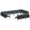 vidaXL Hagesofa Set 13 stk. Svart St&aring;l