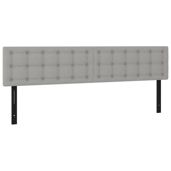 vidaXL Hodegavler 2 stk lysegrå 90x5x78/88 cm stoff