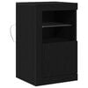 vidaXL LED sideboard 41 x 37 x 67 cm Konstruert tre Svart Eik