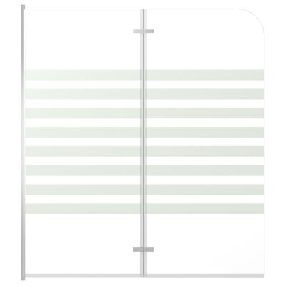 vidaXL Badekarvegg 120x140 cm herdet glass stripet