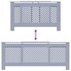 vidaXL Radiatordeksel MDF gr&aring; 205 cm