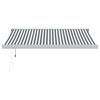 vidaXL Uttrekkbar markise antrasitt og hvit 3x2,5 m stoff og aluminium