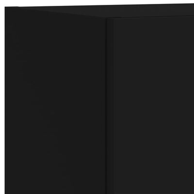 vidaXL TV-benker med LED-lys 2 stk svart 30,5x30x90 cm