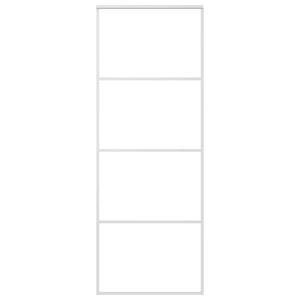 vidaXL Skyved&oslash;r frostet ESG-glass og aluminium 76x205 cm hvit