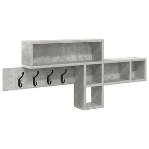 vidaXL Vegghengt kleshenger Veggmontert Betonggr&aring; 100 x 12 x 43,5 cm